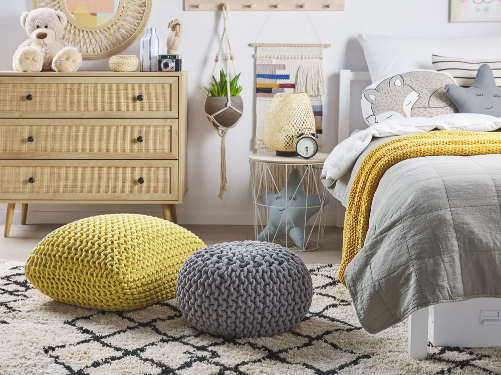 Pouffe CONRAD Cotton Yellow