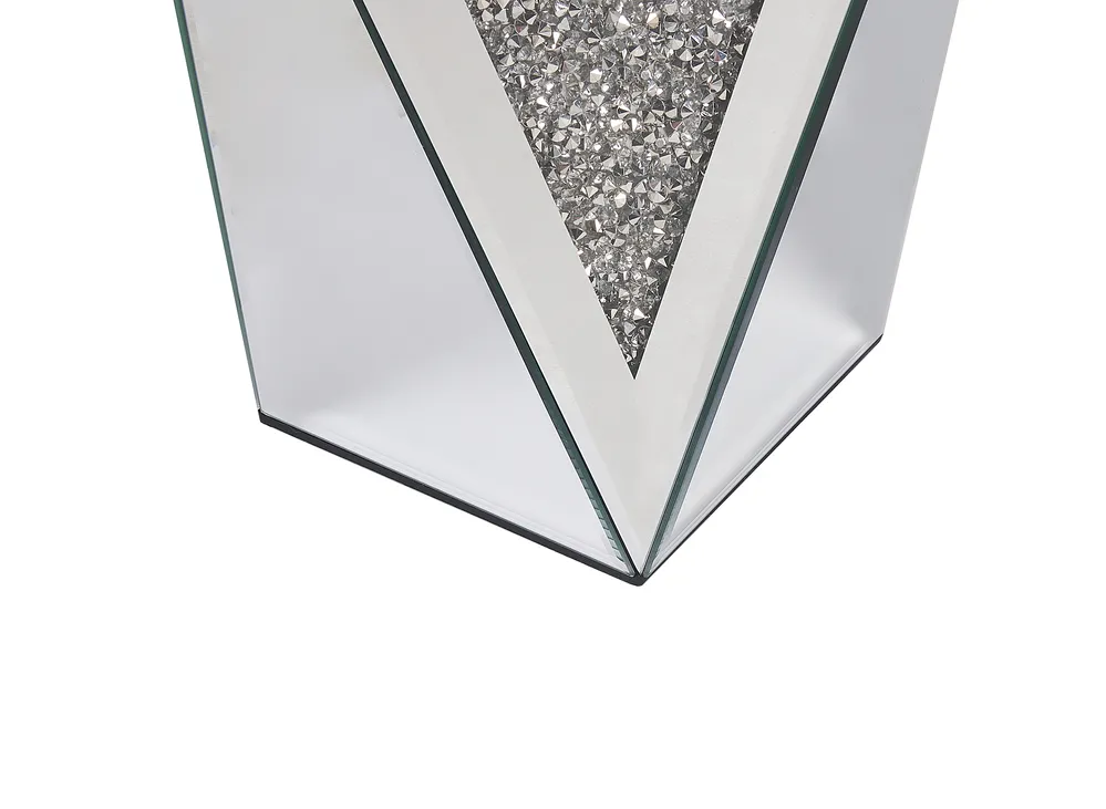 Side Table LUXEY Glass Mirrored Silver_850882