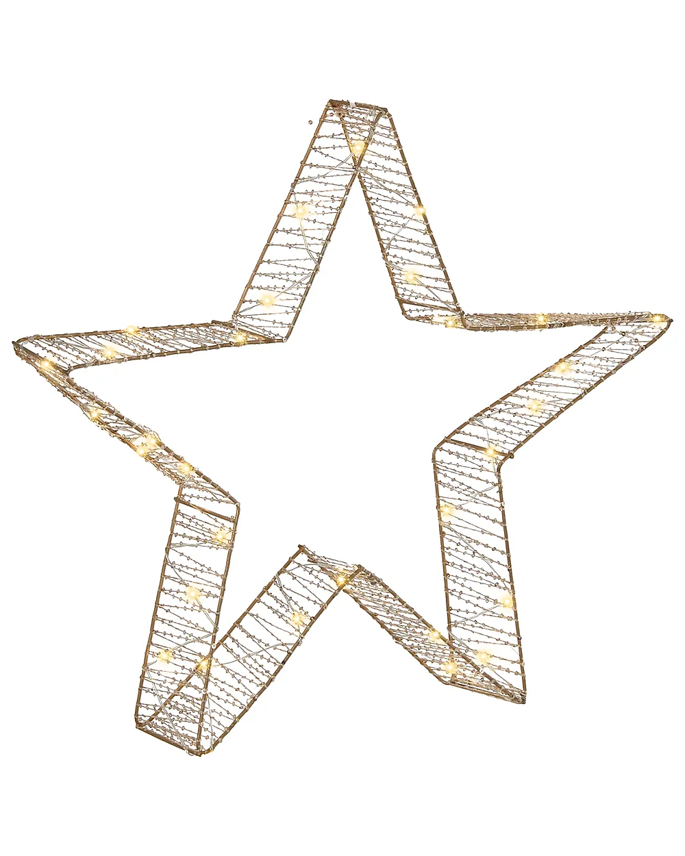 Joulukoristesetti 2 kpl LED-valo ITALLA 30/38 cm Tähti Kulta_1163743