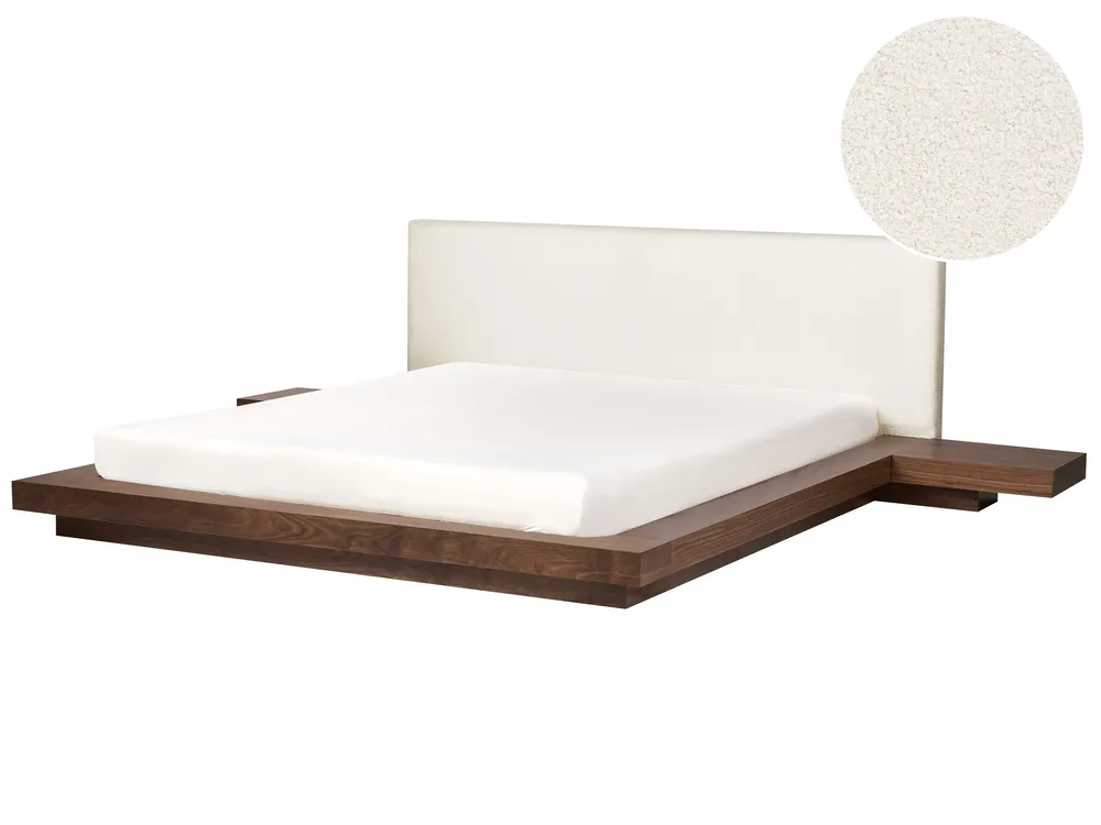 Bed Boucle ZEN 180 x 200 cm (EU Super King) Brown Ash Wood