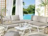 Garden Corner Sofa with Table 5 Seater COCCORINO Metal Taupe