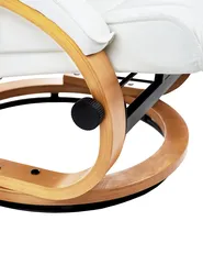 Massage Chair MAJESTIC with Footstool Faux Leather White_697994