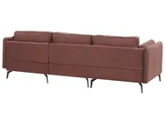 Corner Sofa 3 Seater ALTAN Fabric Burgundy Left Hand_934966
