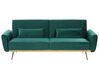 Sofa Bed 3 Seater EINA Velvet Emerald Green
