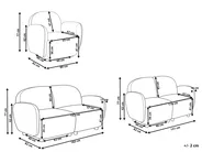 Living Room Set 6 Seater JULE Boucle Off-White_1145747