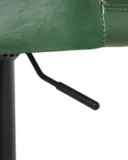 Set of 2 Bar Stools VLORE Swivel Faux Leather Dark Green_1011578