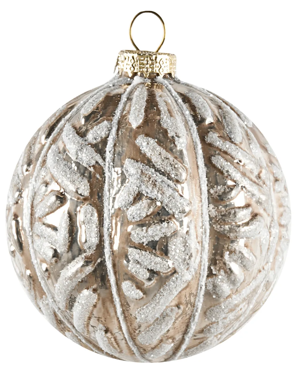 Set of 24 Baubles WINTERLIGHT Glass Rose Gold_1028473