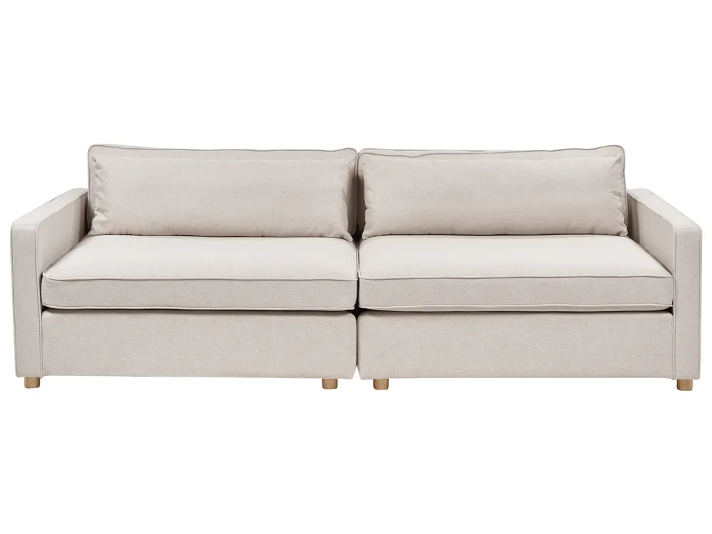Sofa 3 Seater VINSTRA Fabric Light Beige