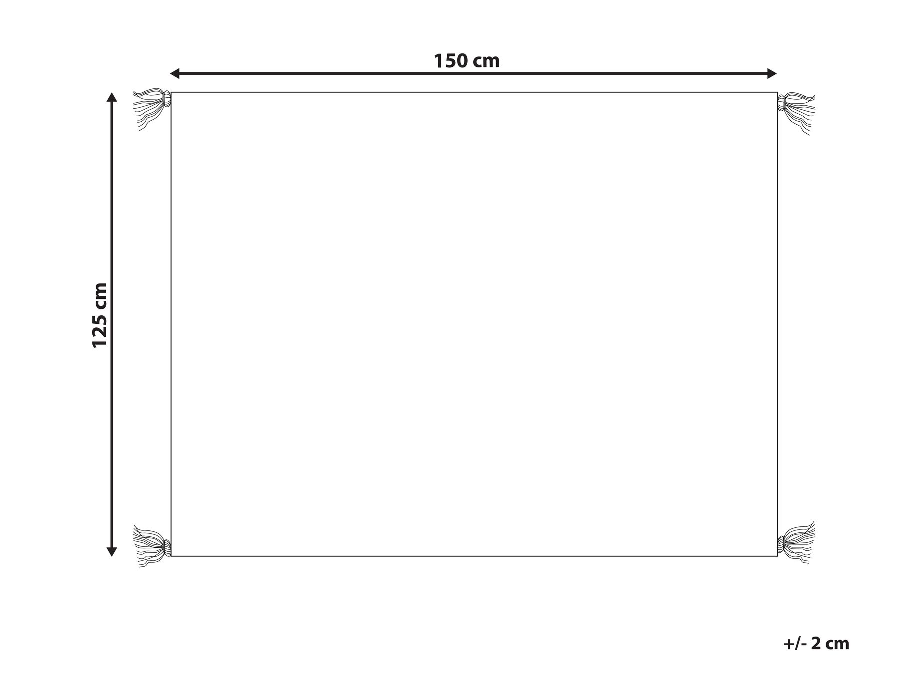 Blanket SEDIO Cotton 125 x 150 cm White_908418
