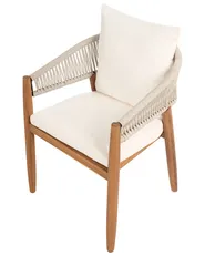 Set of 2 Garden Chairs MARZAMEMI Acacia Wood White_1124985