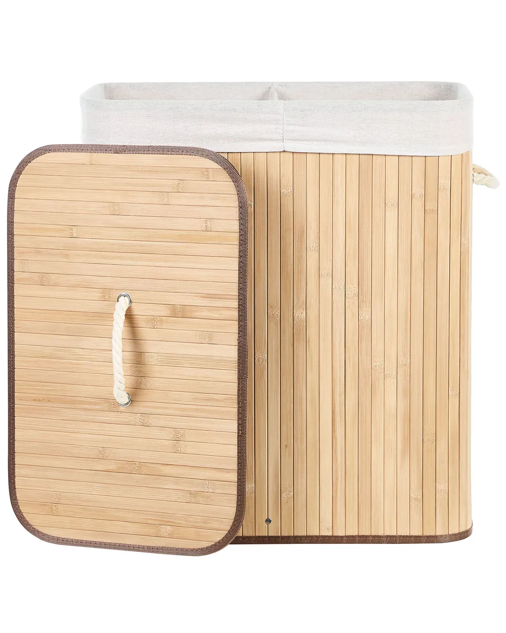 Laundry Basket KANDY Bamboo Light Brown 100 L_849119