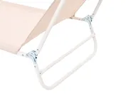 Sun Lounger KASTORIA Reclining Metal Beige_1031945