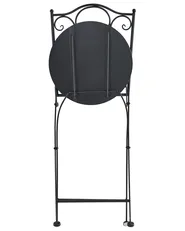 Set of 2 Garden Chairs ADRANO Folding Metal Terrazzo Effect Black_1021732
