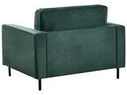 Living Room Set 4 Seater SAVALEN Velvet Dark Green_964579