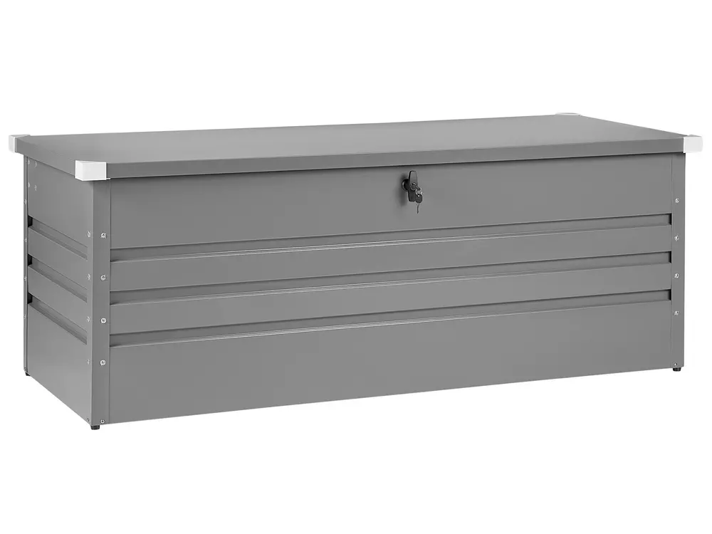 Förvaringslåda CEBROSA 165 cm 70 cm Metall Grå_752651