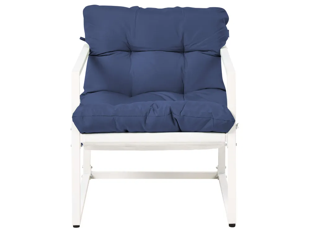 Trädgårdssoffgrupp med bord 4-sits GARDA Metall Blå_1021333