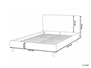Bed Frame Cover FITOU 120 x 200 cm Light Grey_1015279