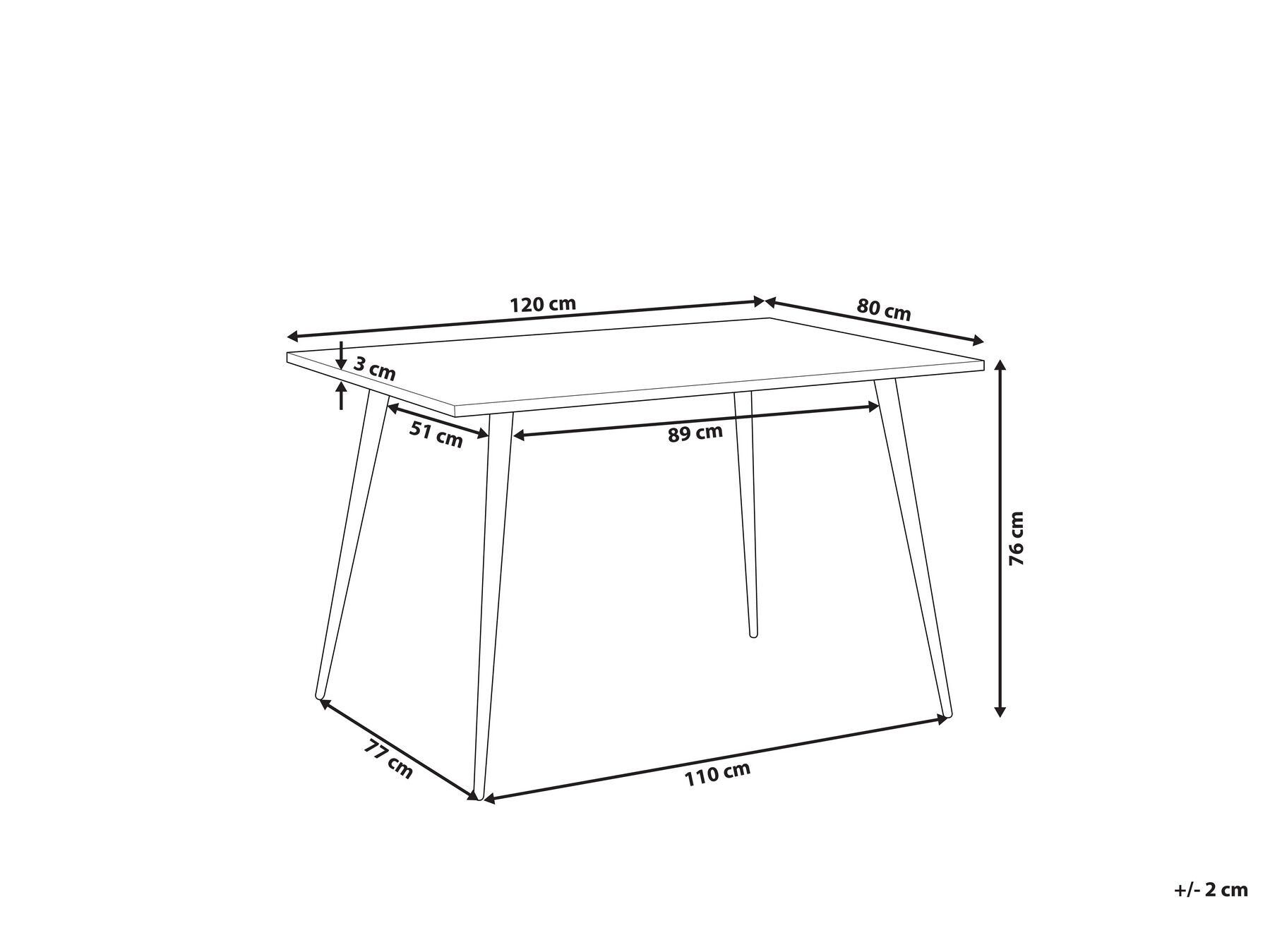 Matbord SANTIAGO Vit marmor 120 cm 80 cm_775931