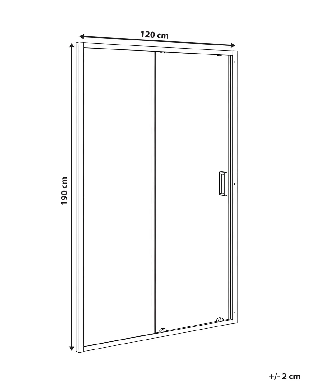 Sliding Shower Door YAURI 1200 x 1900 mm Gold_1114700