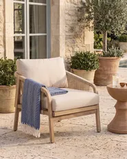 Garden Armchair SUMBA Acacia Wood Light Brown_1086755