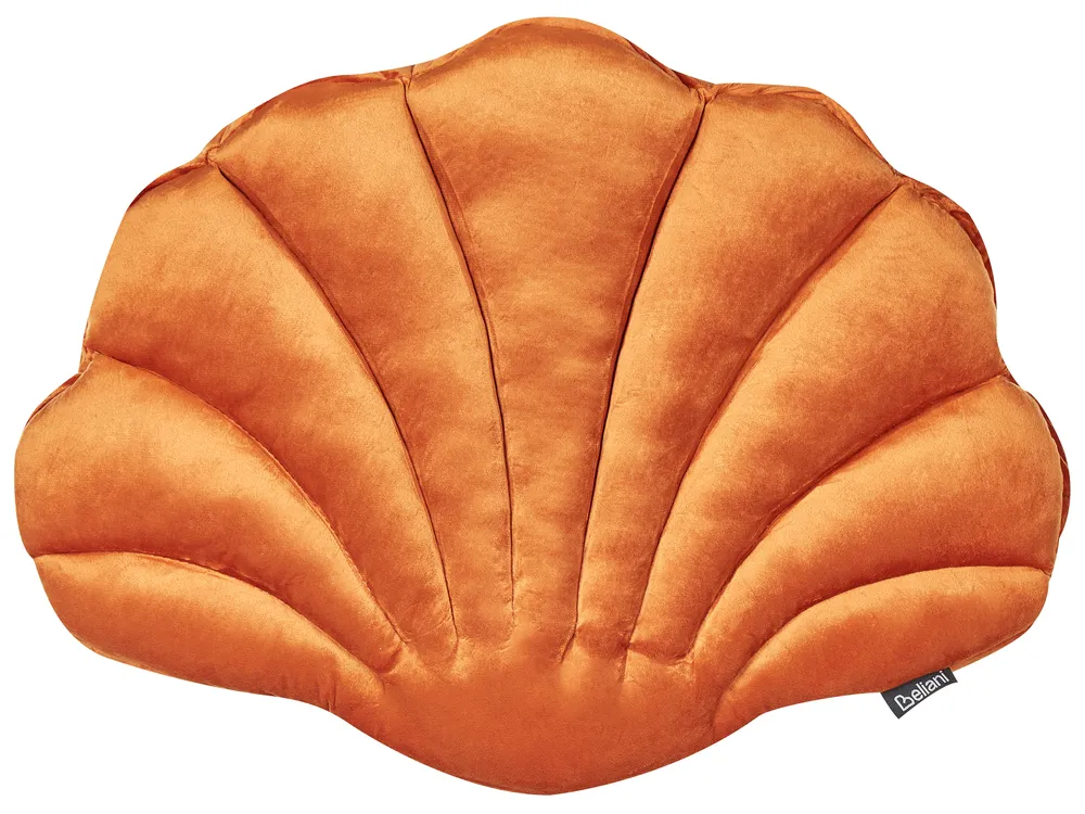 Throw Cushion CONSOLIDA 47 x 35 cm Velvet Orange Solid