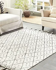 Rug AGADIR Off-White 160 x 230 cm Cotton_1178961