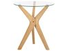Side Table VALLEY Tempered Glass Light Brown
