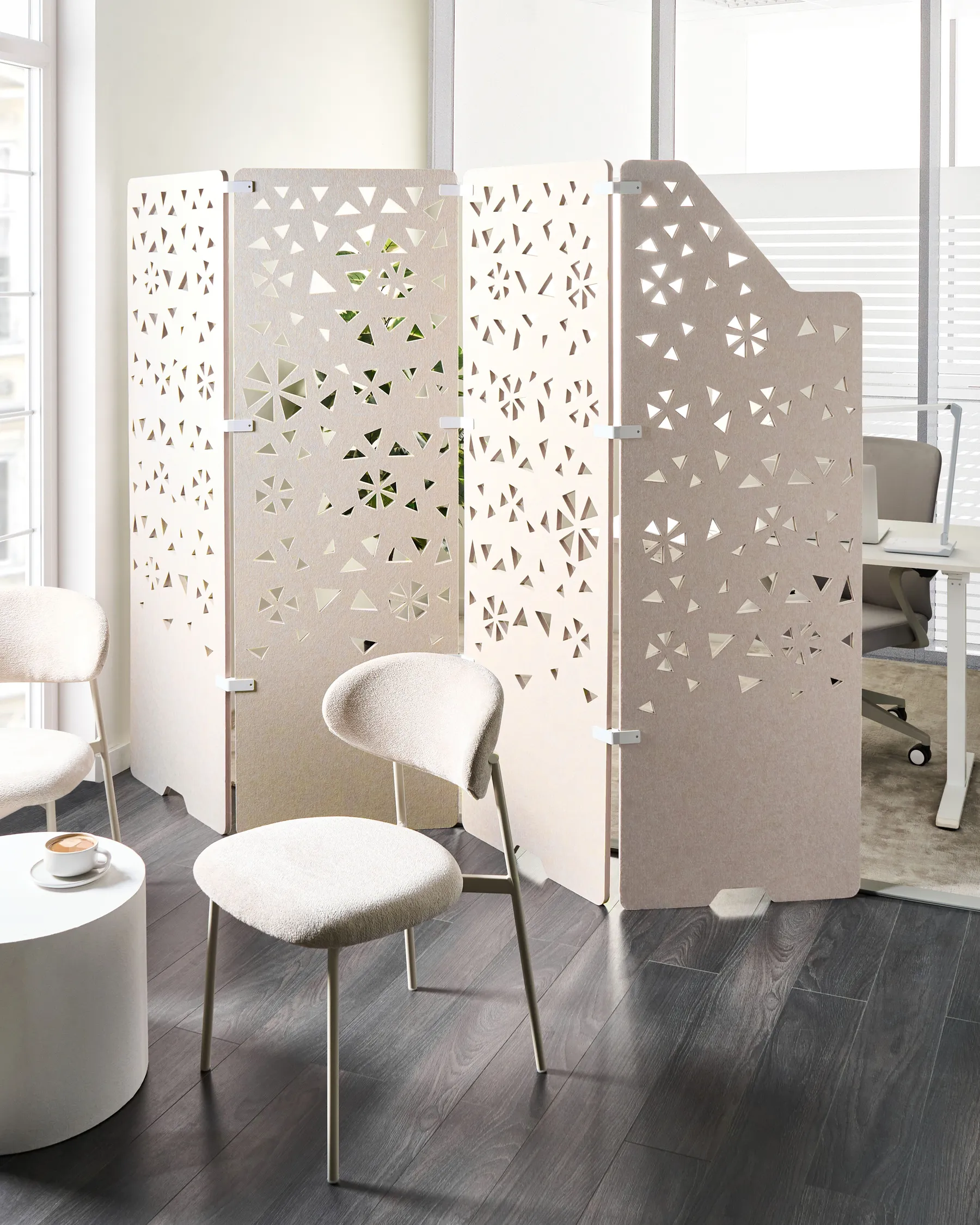 Toimiston tilanjakaja STARRY 240 x 180 cm Vaaleanbeige_1015474