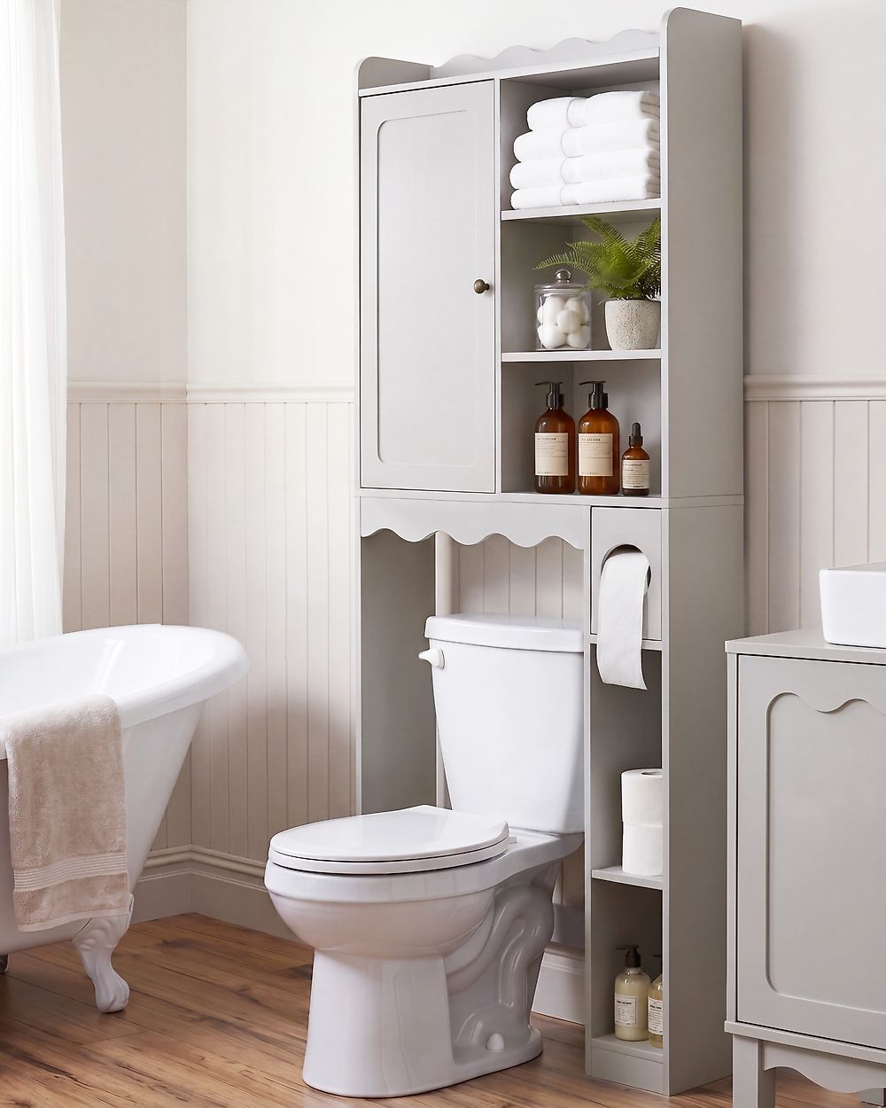 Bathroom Cabinet PENON 80 cm Light Beige