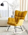 Rocking Chair OULU Fabric Yellow