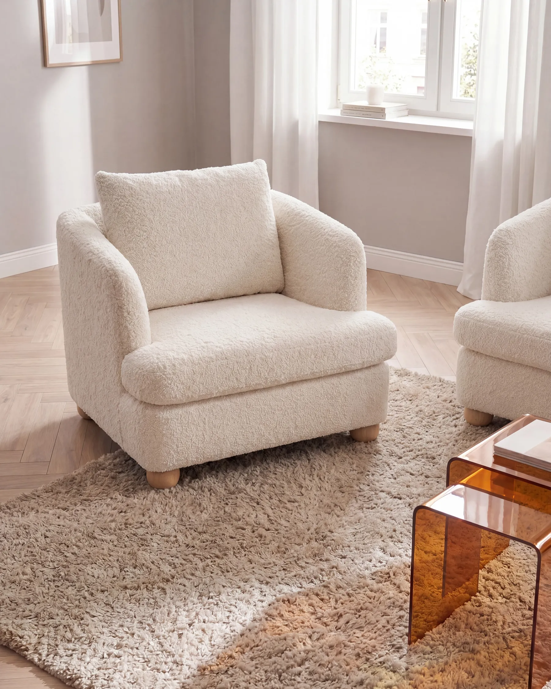 Armchair RATTVIK Boucle Off-White_1066710