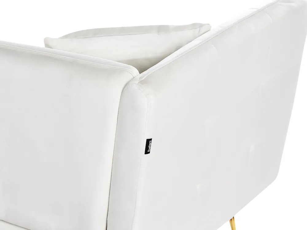 Soffa 3-sits FREDERICA Sammet Off-White_965564