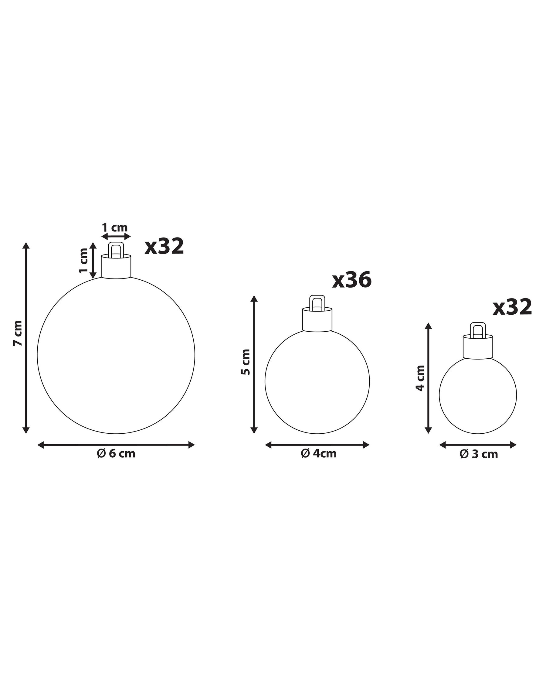 Set of 100 Baubles VANERN Red_1023883