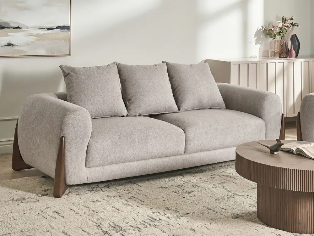 Sofa 3 Seater VINLIDEN Taupe