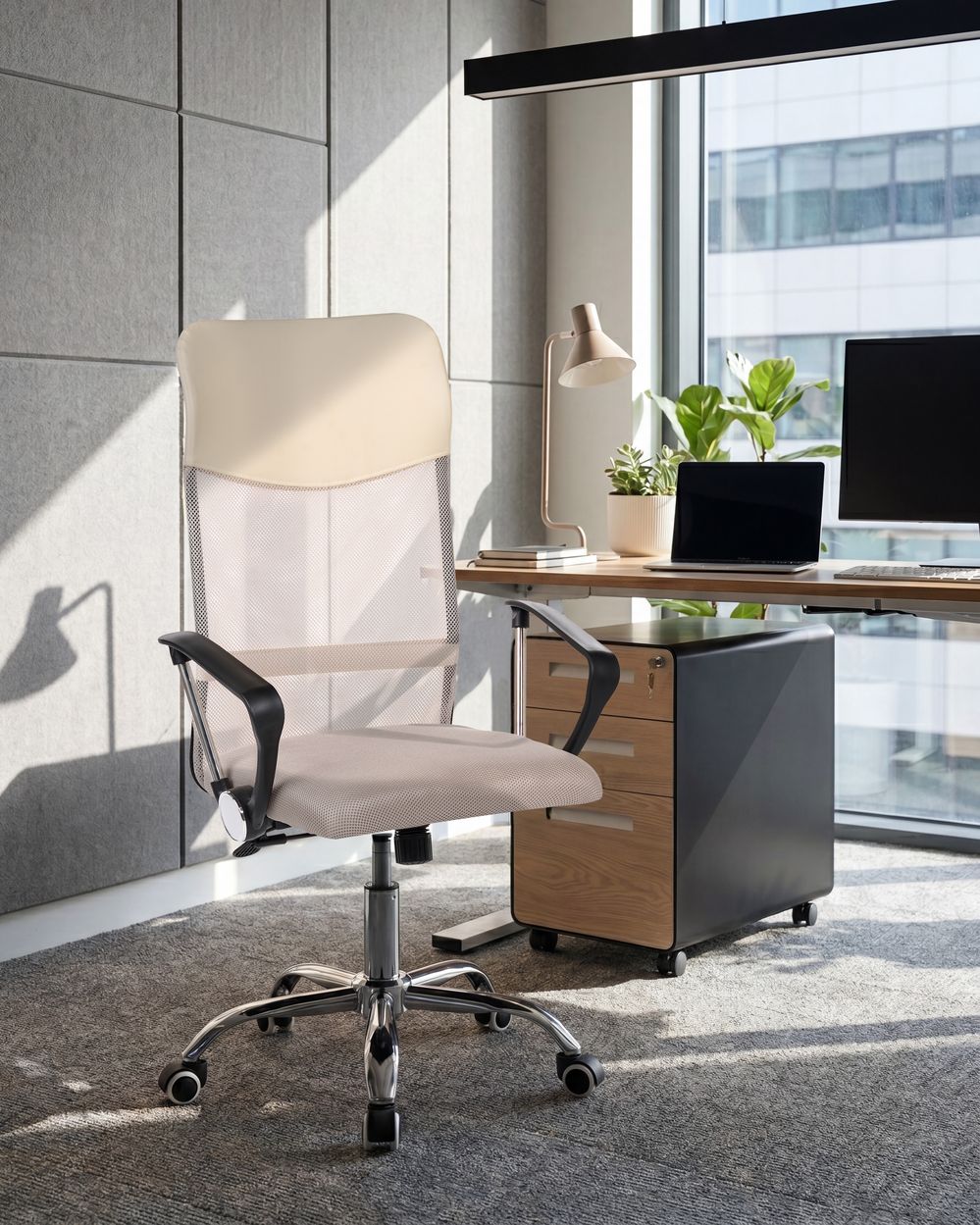 Kontorsstol DESIGN Beige
