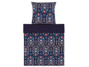 Duvet Cover Set MADRONA 135 x 200 cm Sateen Cotton Dark Blue_811439