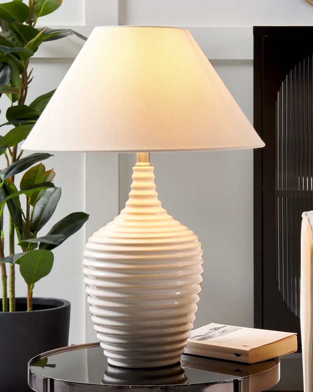 Table Lamp CELESTE Ceramic Beige