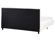 Säng med lamellram Bouclé ALBI 140 x 200 cm Off-White_981892