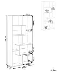 6 Tier Bookcase CHATEH 180 cm Brown_1072346