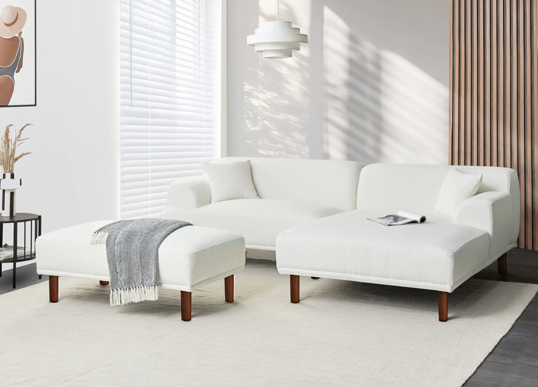 Ottoman HOLT Boucle White_959370