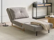 Single Sofa Bed JERSLEV Fabric Grey_1010083