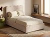 Ottoman Bed NANTERRE Fabric Light Beige 120 x 200 cm (EU Small Double)