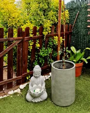 Plant Pot EUCOMMIA 36 cm Grey_989108