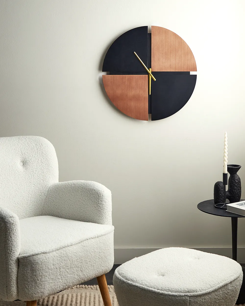 Wall Clock ARAMON 60 cm Brown/ Black