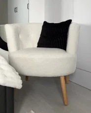 Armchair ODENZEN Boucle White_1171011