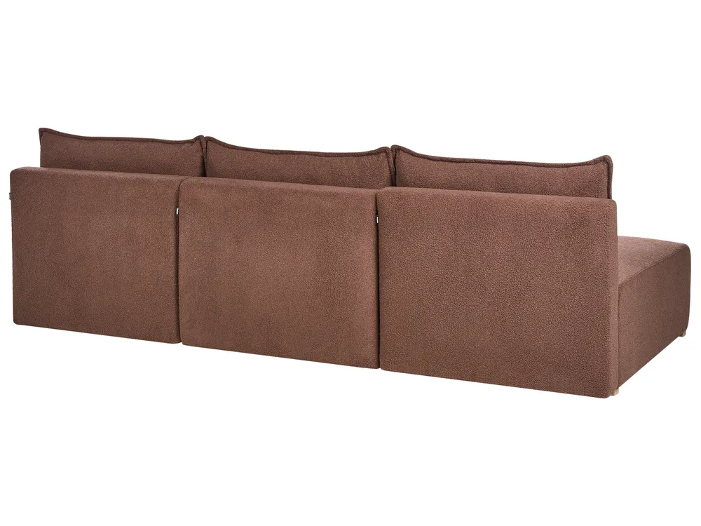 Modular U-Shape Sofa NERBO Boucle Brown_1034451