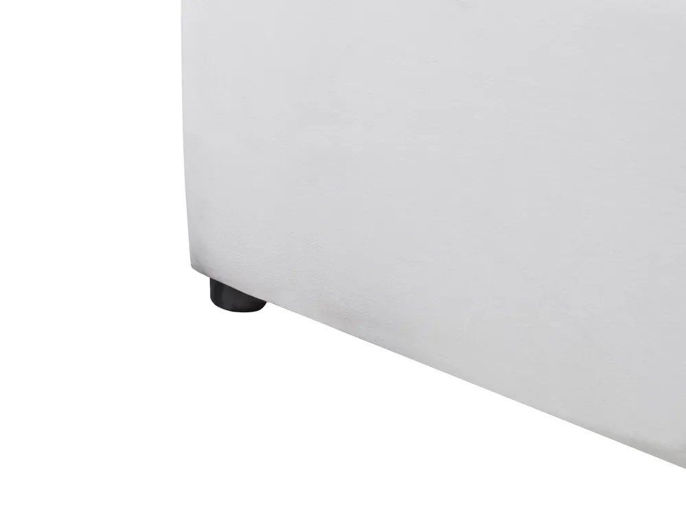 Säng med förvaring BOUSSE Sammet Ljusgrå 160 x 200 cm_862566
