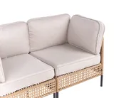 Garden Lounge Set with Table 6 Seater OMEGANA Modular PE Rattan Light Beige_1040907