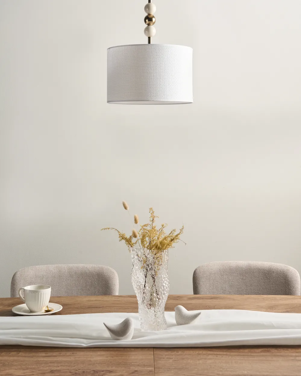 Pendellampa LOKY Metall Mässing/Beige_1024709