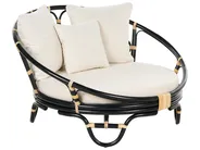 Garden Daybed ROSSANO Rattan Black_873224